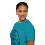 "Triple Spiral" Unisex Softstyle T-Shirt