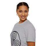 "Triple Spiral" Unisex Softstyle T-Shirt