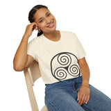 "Triple Spiral" Unisex Softstyle T-Shirt