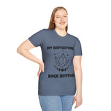 "My Birthstone is Rock Bottom" Unisex Softstyle T-Shirt