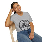 "Triple Spiral" Unisex Softstyle T-Shirt