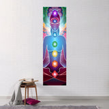 Indian Buddha Statue Meditation 7 Chakra Tapestry Wall Hanging Mandala Tapestries Wall Hanging Psychedelic Yoga Wall Hanging