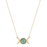 Triple Moon Goddess Necklace