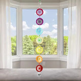 Chakra Dream Catcher with 40mm Crystal Chandelier Ball Prisms Suncatcher Handmade Rainbow Fengshui Wall Car Pendant Ornament