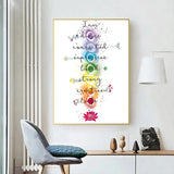 Seven Chakras Corresponding Healing Crystals Guide Canvas Paintings Posters Prints Wall Art Pictures for Yoga Room Decor Cuadros