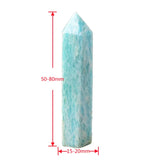 1PC Natural Amazonite Crystal Point Wand Meditation Healing Stone Home Decoration Reiki Energy Tower Mineral Ornament Gift