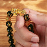 Wealth Attractor Obsidian Bracelet