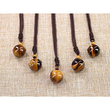 Tiger Eye Stone Pendant Necklace