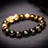 Wealth Attractor Obsidian Bracelet
